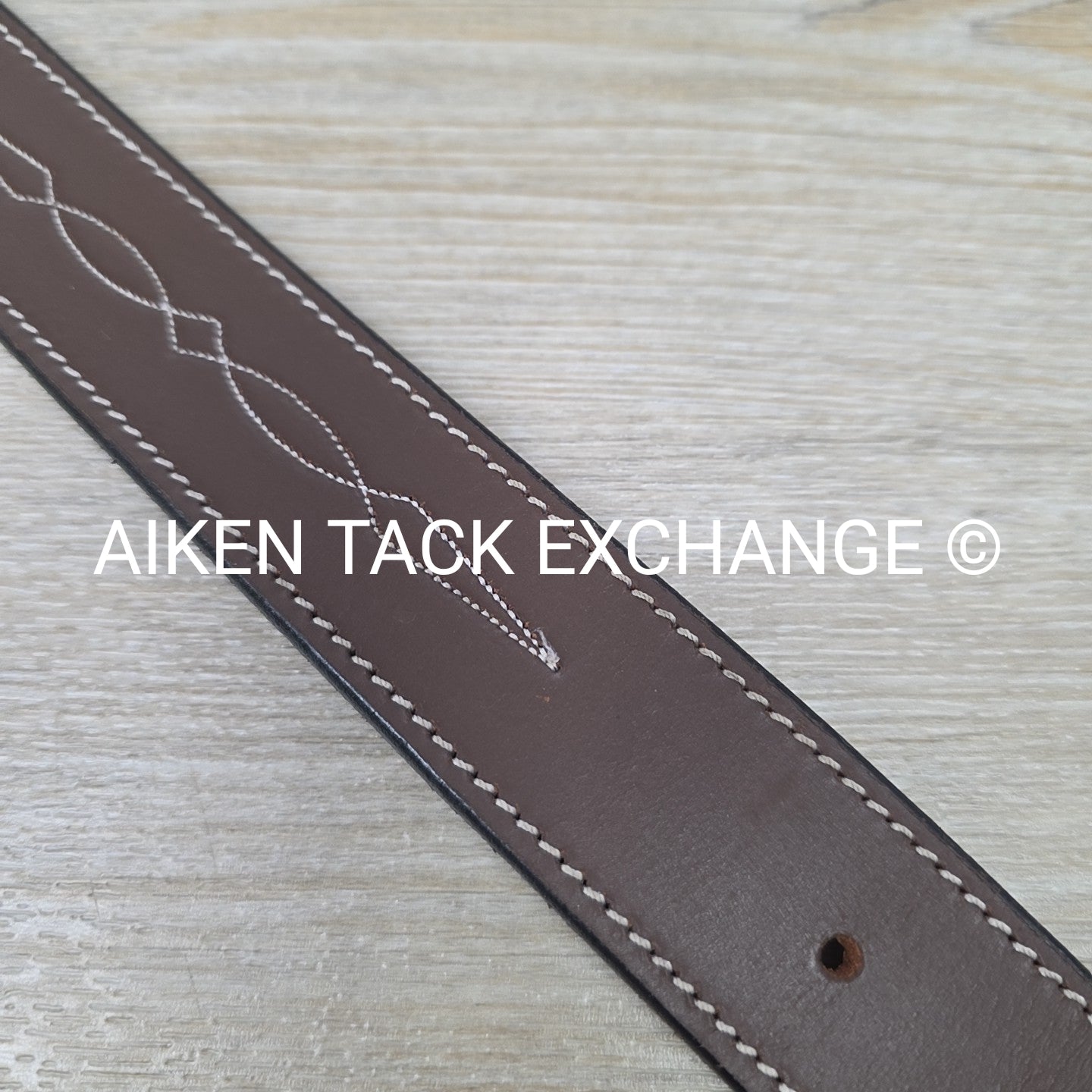 Dover Saddlery Fancy Stitched Leather Belt, Brown, 30