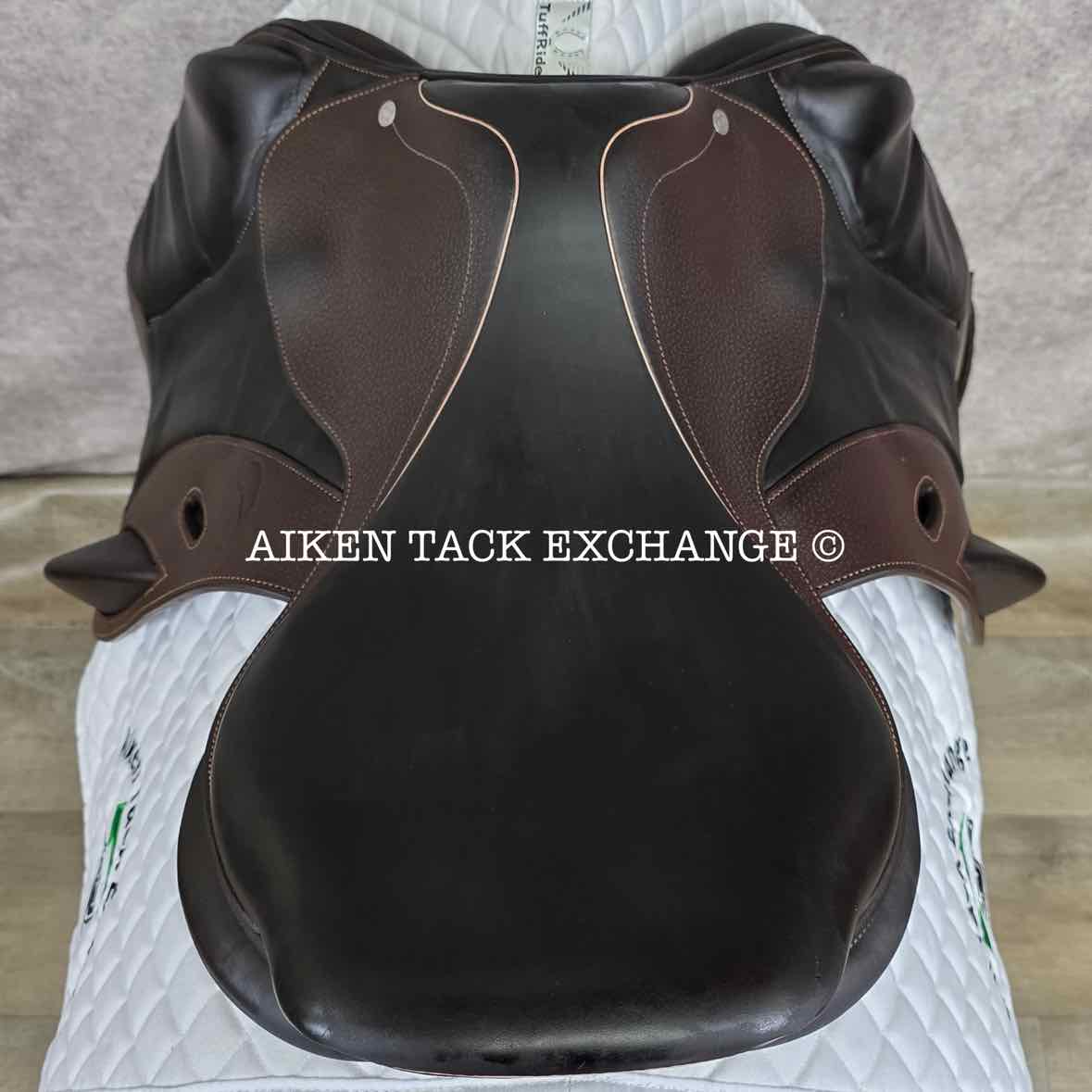 2014 Herve Godignon Jump'In Monoflap Jump Saddle, 17.5" Seat, 3A Flap, Medium Tree, Foam Panels