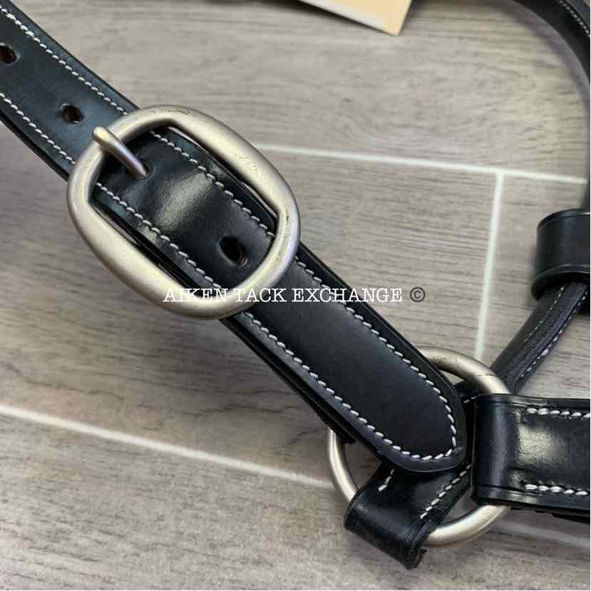 KL Select Red Barn Tina Leather Halter, Black, Size Full, Brand New
