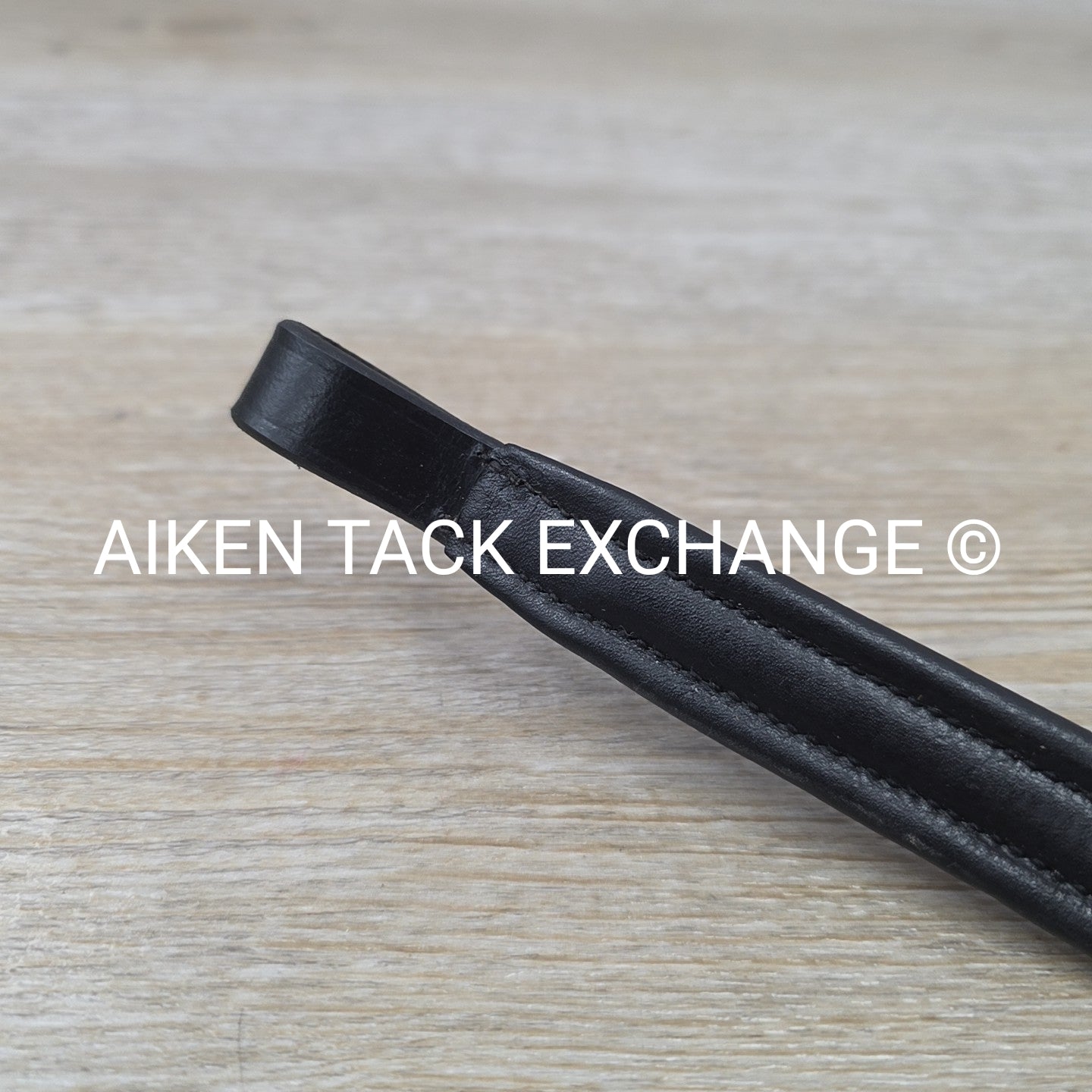 Padded Plain Raised Browband, Black, 15"