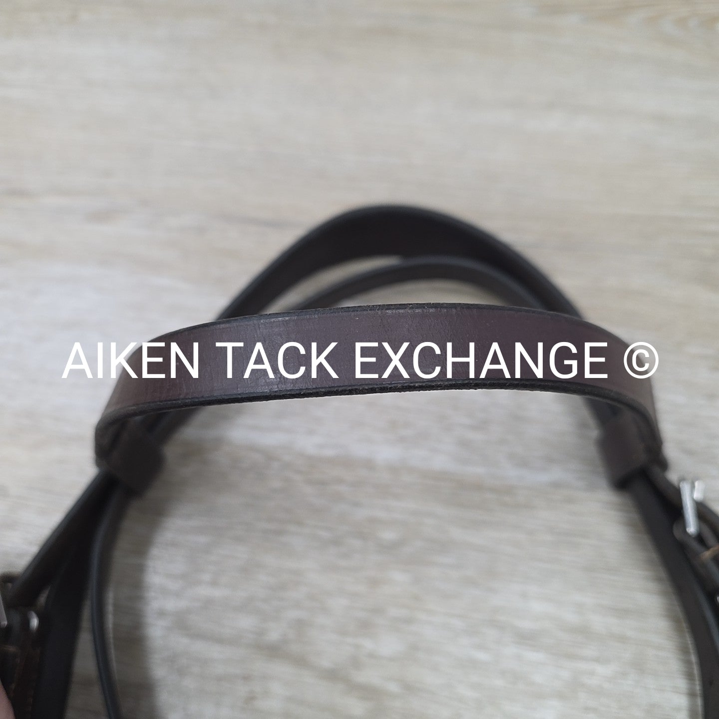 Horse Country Flat Hunt Bridle, No Reins, Brown, Size Full