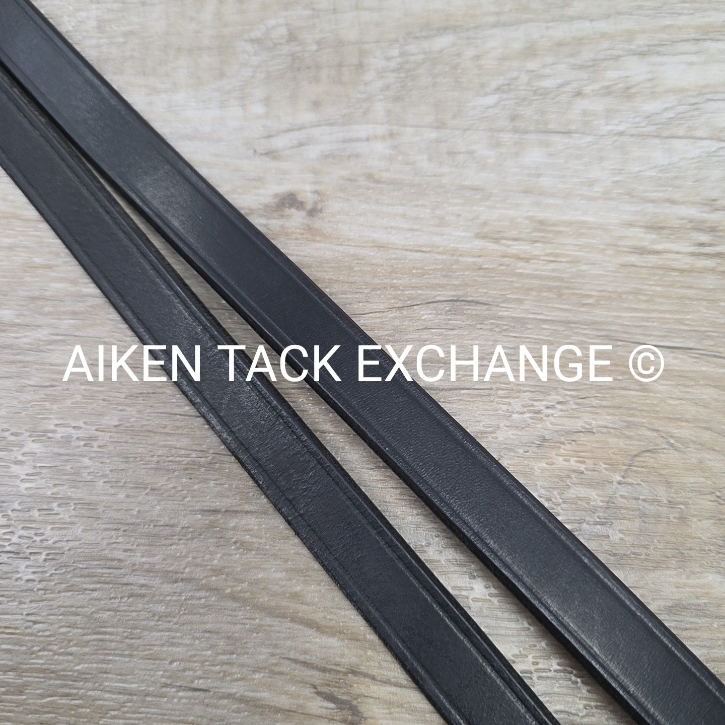 Leather Reins with Hand Stops, Black, Size Full