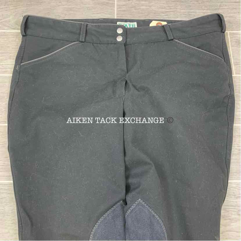 Dover Saddlery Wellesley Front Zip Knee Patch Breeches, Size 36