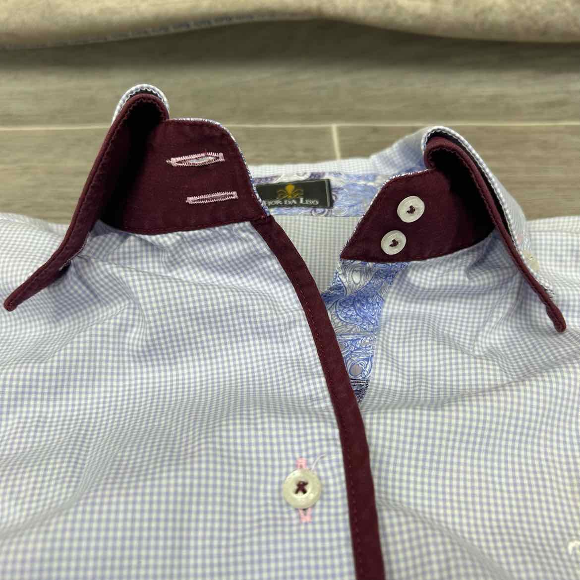 Fior Da Liso Long Sleeve Collared Shirt, Size 10