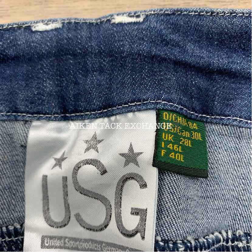 KL Select USG Marina Silicone Full Seat Breeches, Size 30 L