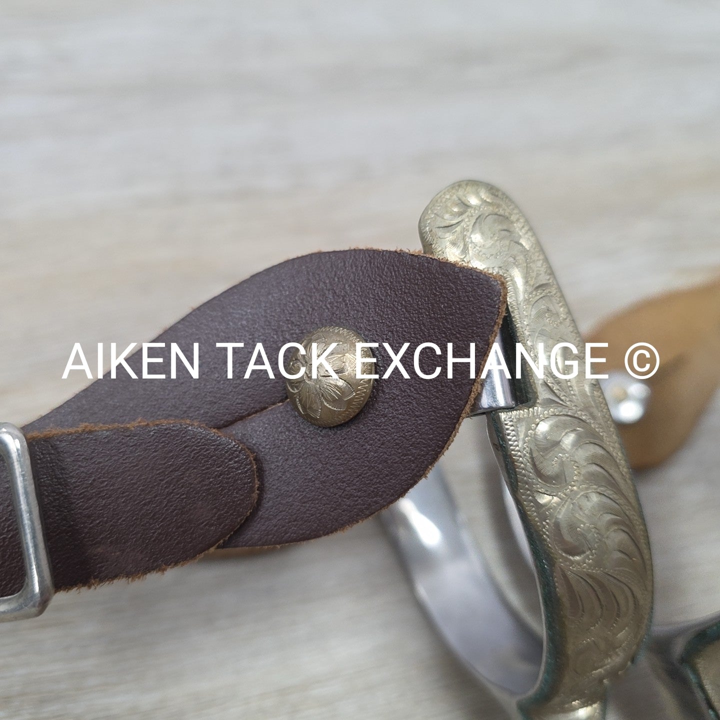 Engraved Western Spurs with Straps