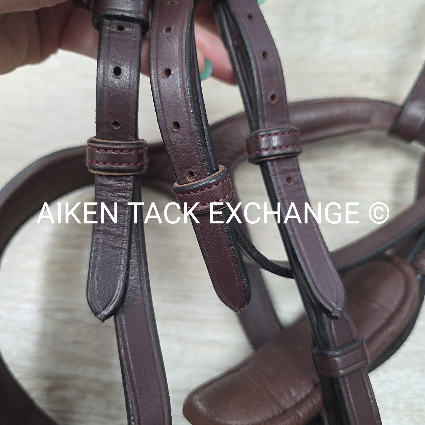 Artemis Equestrian Victory Bridle, Missing Browband, No Reins, Brown, Oversize