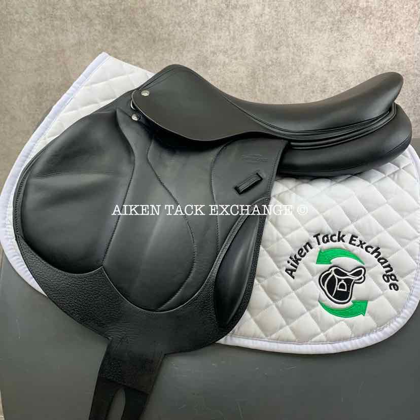 2022 Devoucoux Chiberta O Monoflap Jump Saddle, 17.5" Seat, 2A Flap, Medium Wide Tree, D3D Panels, Buffalo Leather