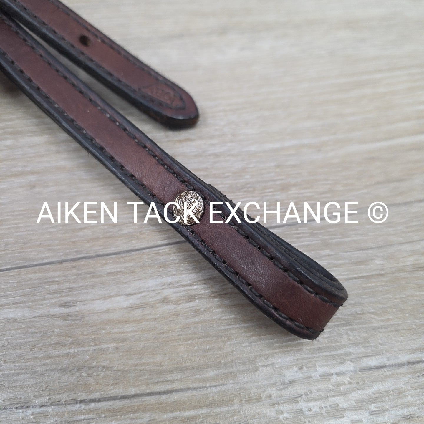 Tory Leather One Ear Headstall, No Reins, Brown, Size Full