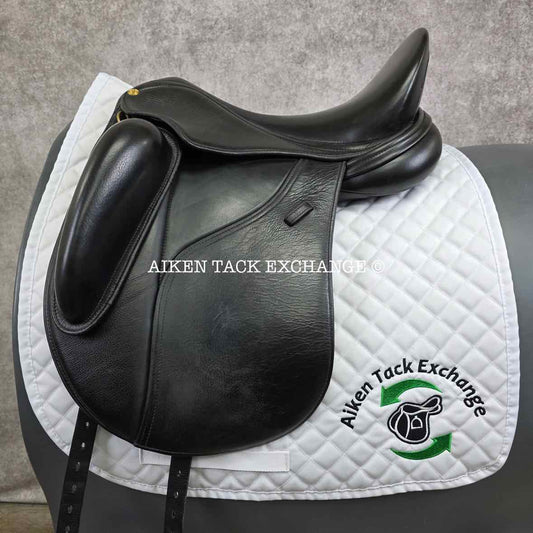 2017 Peter Horobin Stride Free Geneva Monoflap Dressage Saddle, 17.5" Seat, Extra Wide Tree, Wool Flocked Panels
