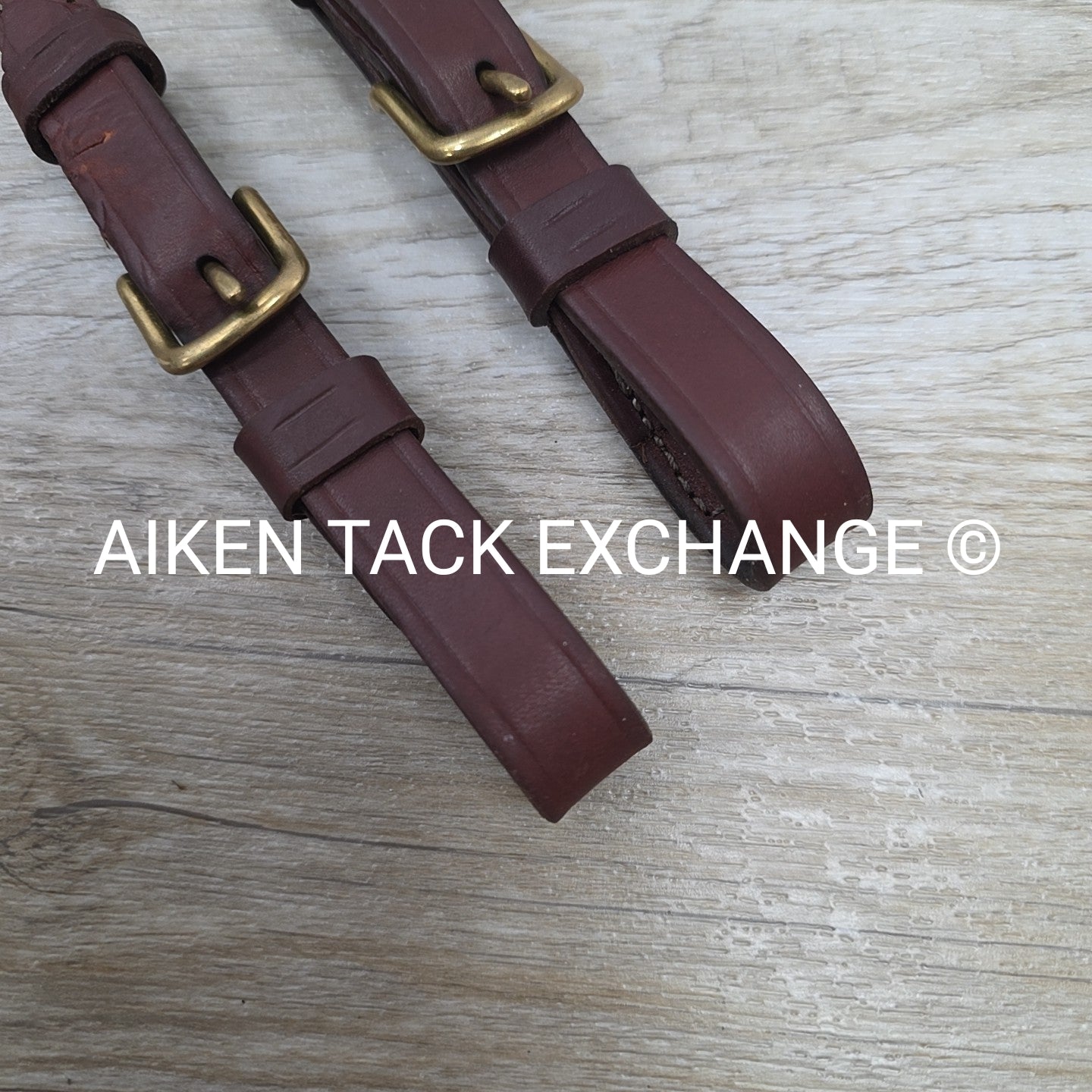 Circle Y Browband Headstall with Matching Reins, Brown, Size Full