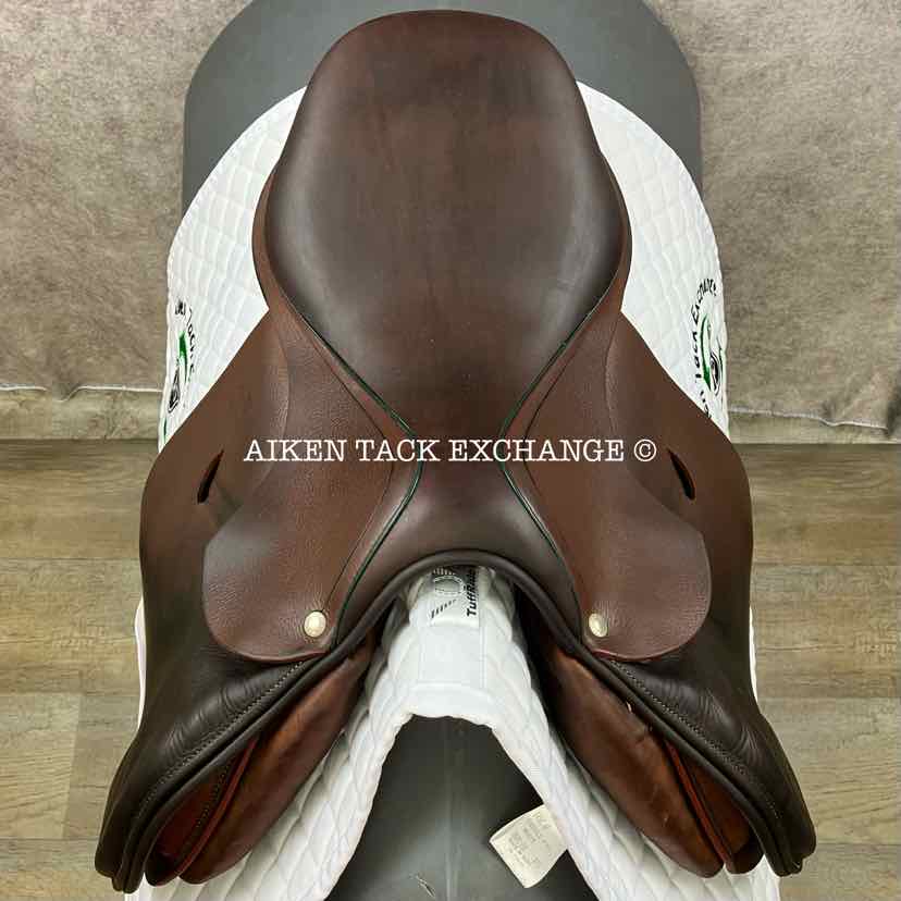 2013 Devoucoux Haurra 2 Close Contact Jump Saddle, 16.5" Seat, 0A Flap, Medium Tree, Wool Flocked Panels