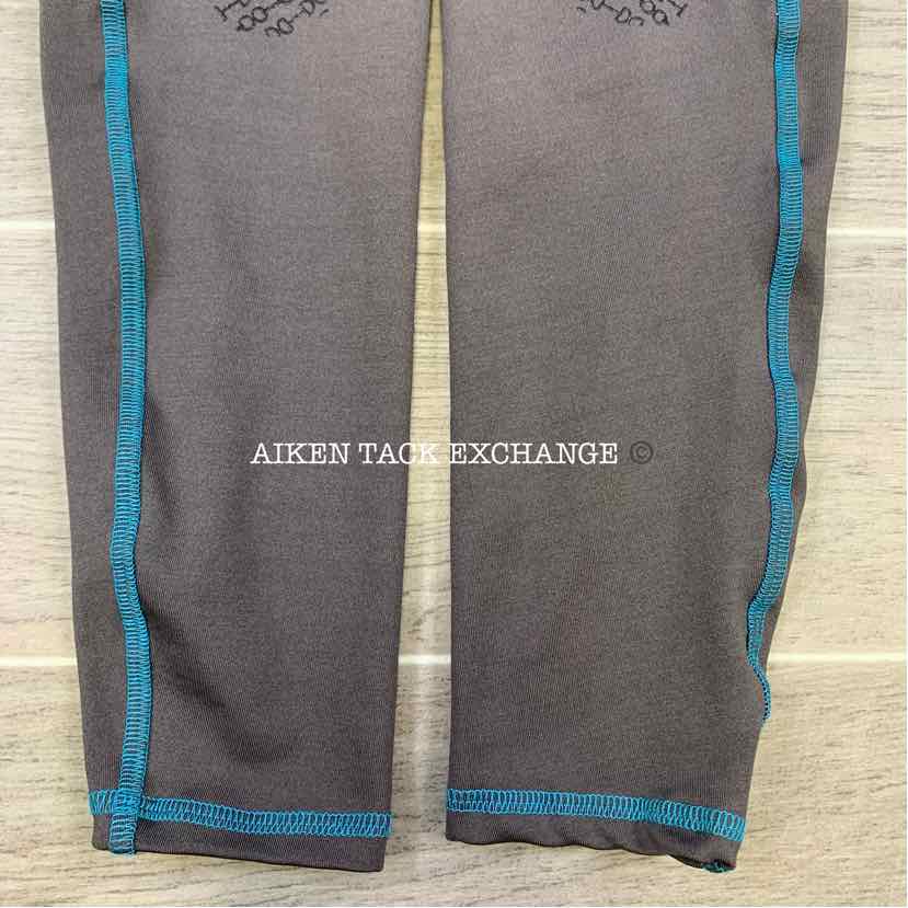 Dover Saddlery Silicone Grip Knee Patch Tights, Size Medium