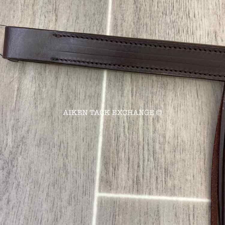 15" No Fly Zone Browband, Brown Leather, Brand New