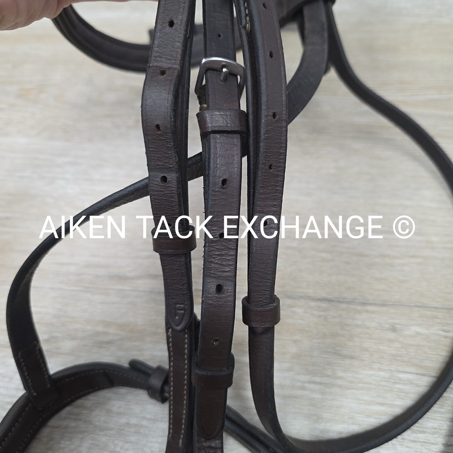 Raised Fancy Stitched Bridle with Laced Reins, Brown, Size Full