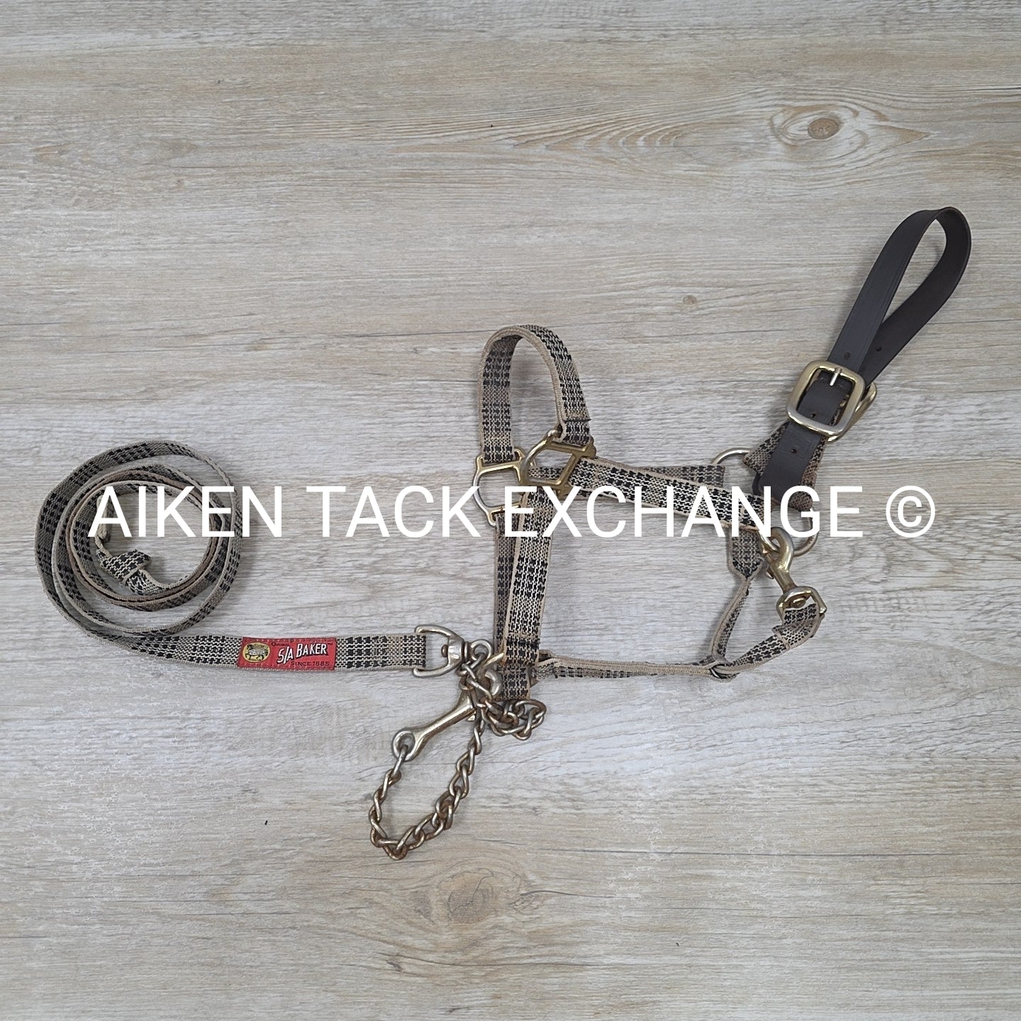 BARGAIN BUNDLE: 5/A Baker Halter & Lead with Chain, Size Pony