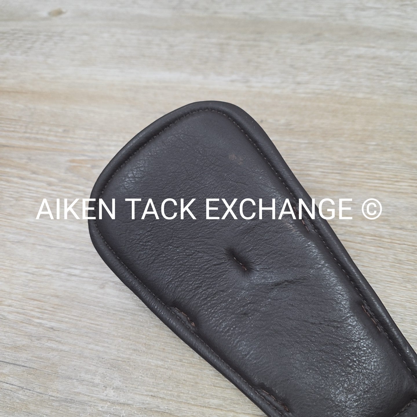Padded Leather Contour Dressage Girth with Double End Elastic, Brown, 20"