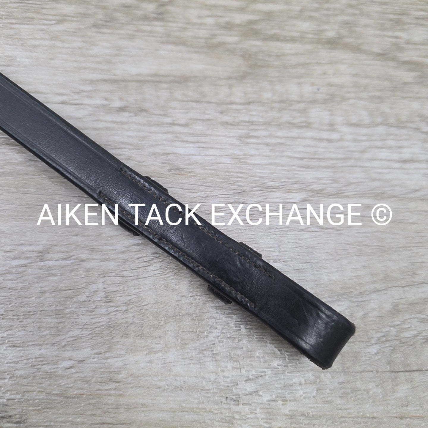 Leather Reins with Hand Stops, Black, Size Full