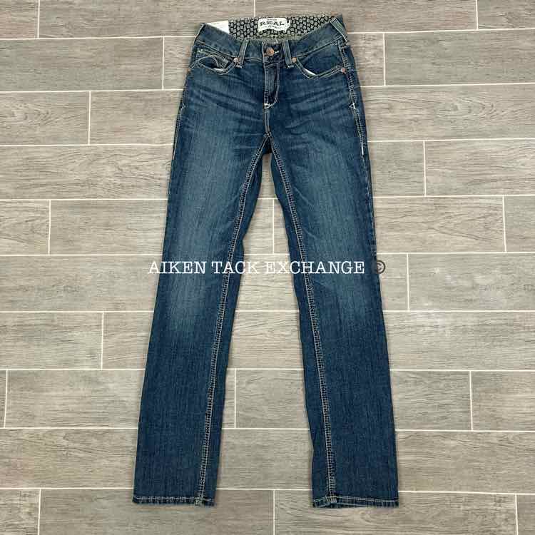 Ariat R.E.A.L Straight Leg Denim Jeans, Size 28 R