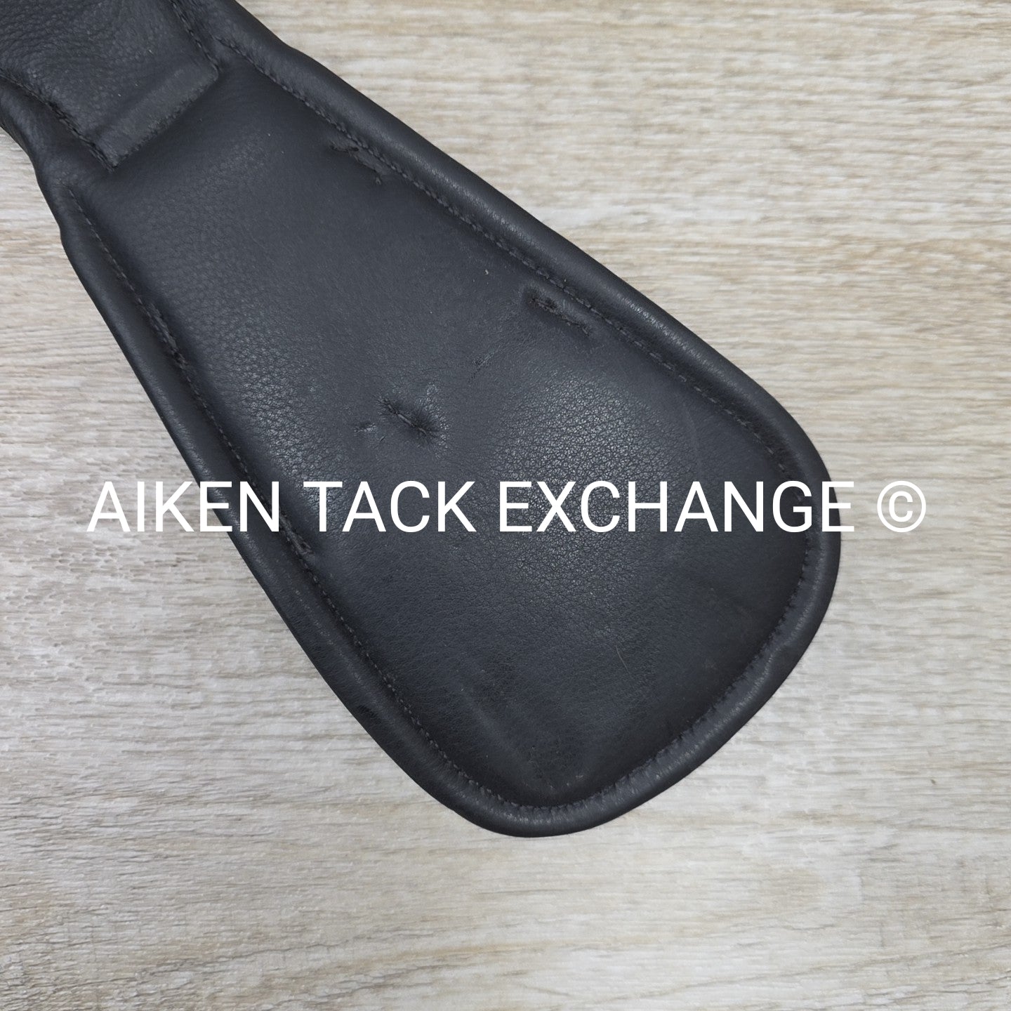 Padded Leather Contour Dressage Girth with Double End Elastic, Black, 18"