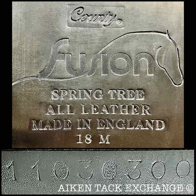 2011 County Fusion Dressage Saddle, 18" Seat, Medium Tree, Wool Flocked Panels