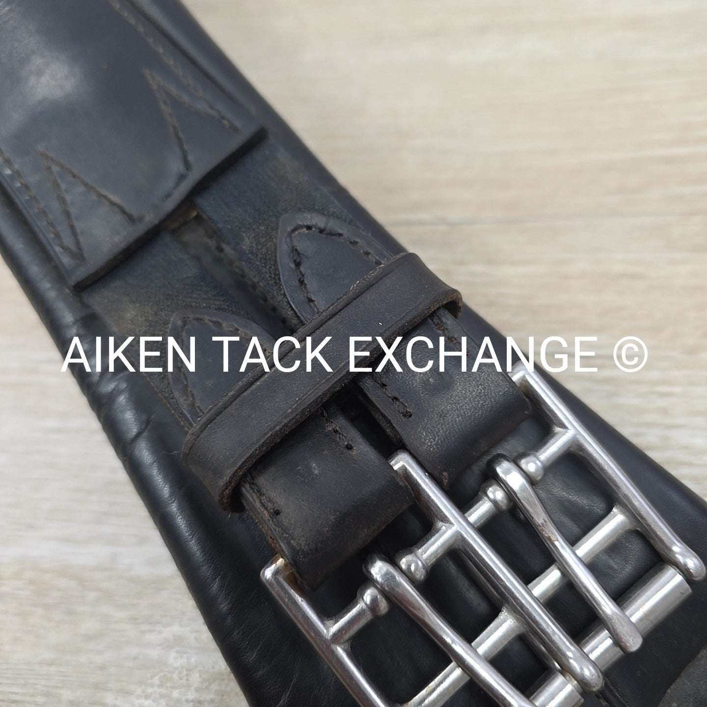 Trilogy Padded Leather Contour Girth, Black, 24"