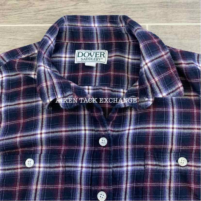 Dover Saddlery Long Sleeve Flannel Top, Size Large