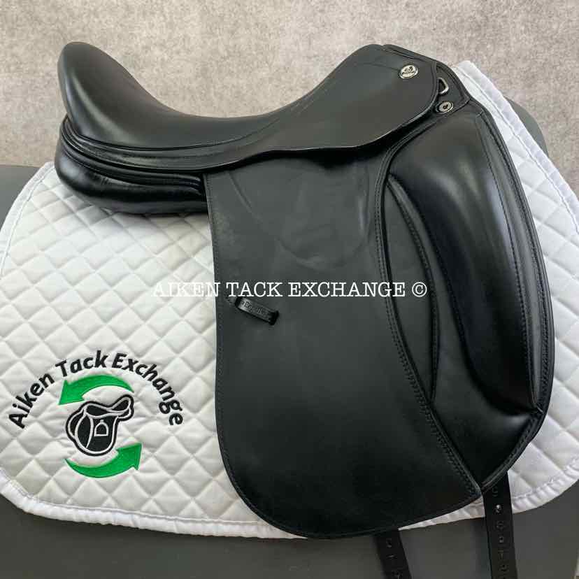 2016 Prestige X-D1D K Zero Monoflap Dressage Saddle, 17" Seat, Wide Tree, Wool Flocked Panels