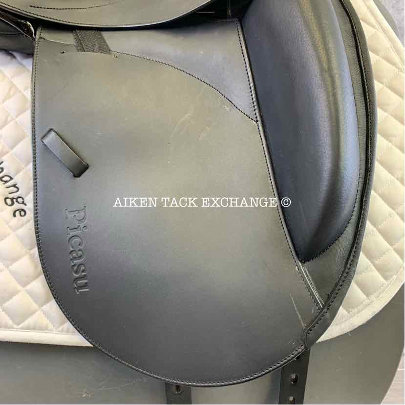 2022 MaxFlex Picasu Monoflap Dressage Saddle, 18" Seat, Flex Tree - Extra Wide, Wool Flocked Panels