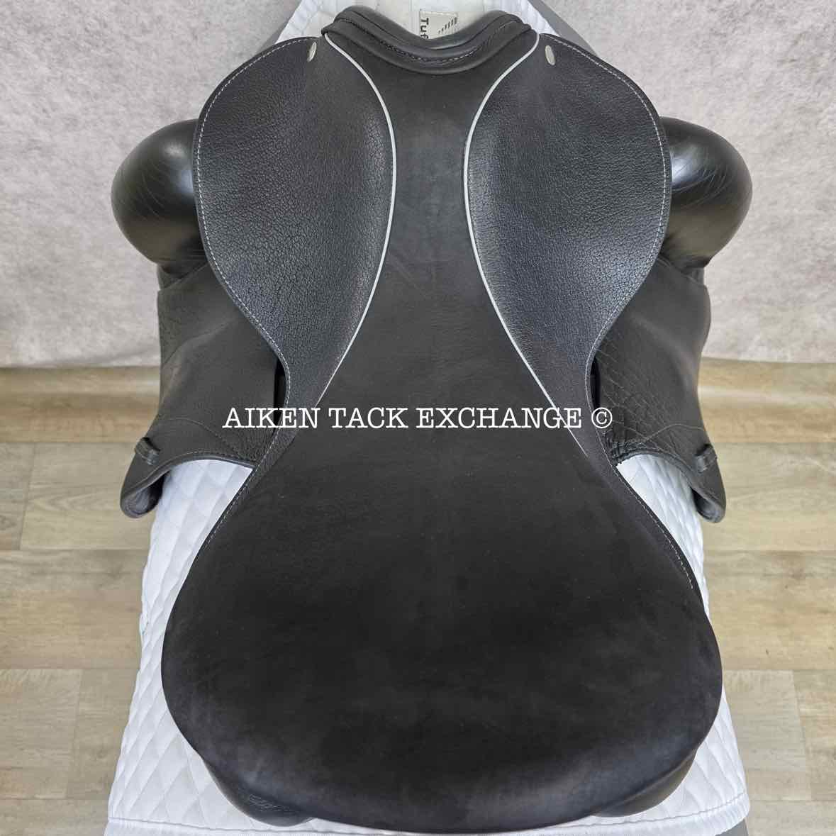 2013 Custom Saddlery Icon Coda Monoflap Dressage Saddle, 18" Seat, Adjustable Tree, Wool Flocked Panels