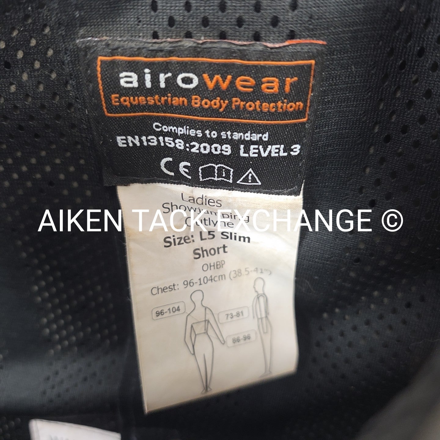 Charles Owen Airowear Showjumping Outlyne Safety Vest, Size Ladies L5 Slim Short