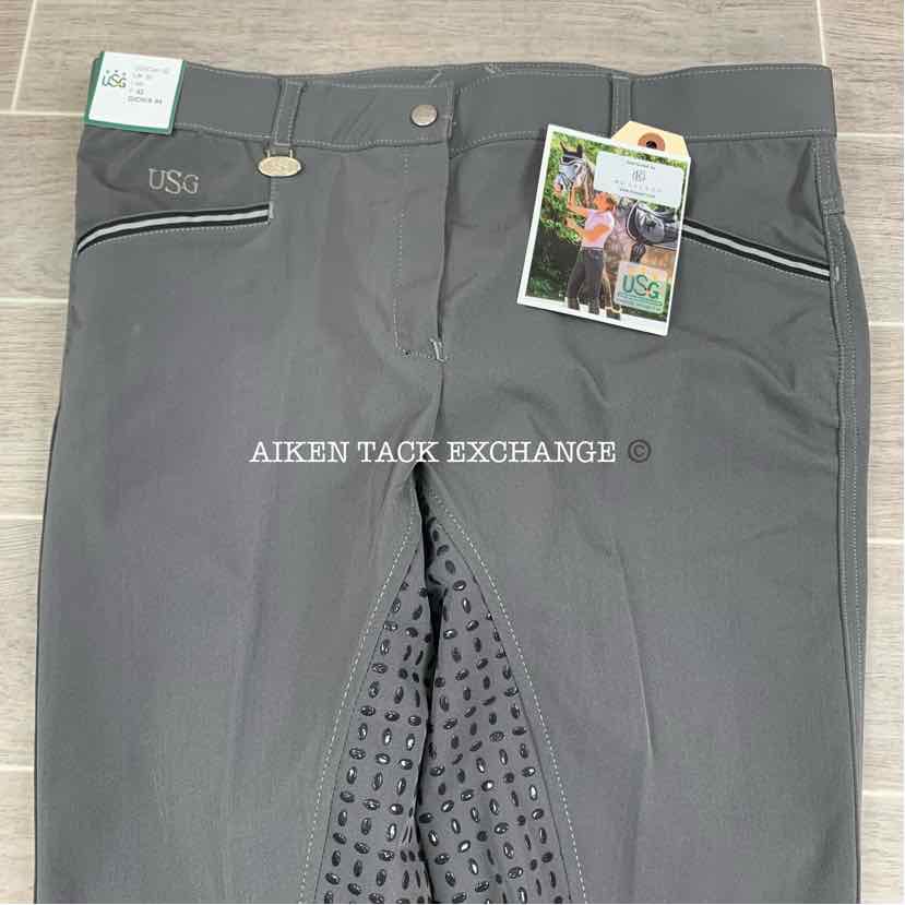 KL Select USG "Ava" Silicone Full Seat Breeches, Size 32