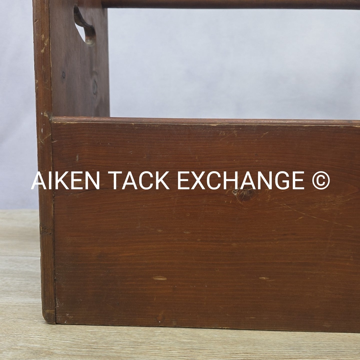 Wood Saddle Stand Tack Box