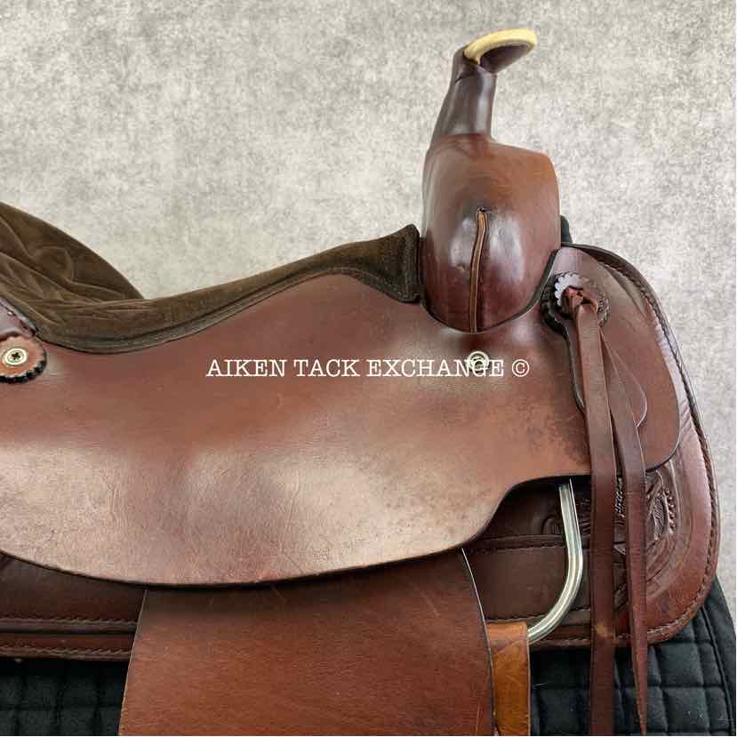 American Saddlery Circle A 1860 Pro-Dally Roper Western Saddle, 17.5" Seat, Wide Tree - Full QH Bars