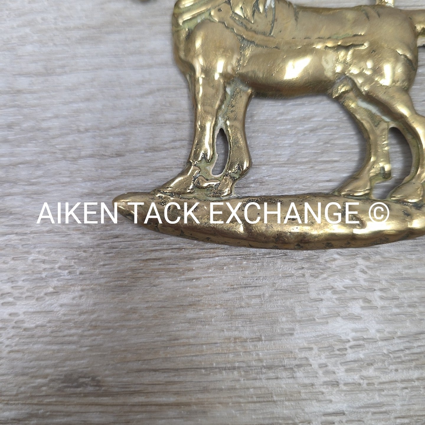 Leather Necklace w/ Brass Horse Pendant