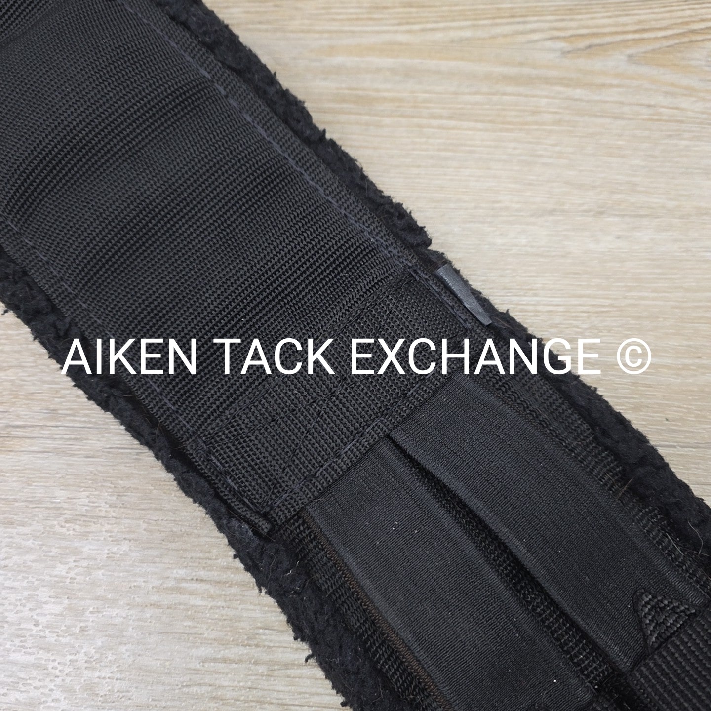 Fleece Dressage Girth with Double Elastic, Black, 30"