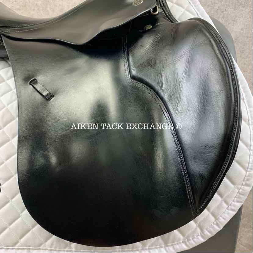 **SOLD** 2003 Kieffer Norbert Koof FL All Purpose Jump Saddle, 17" Seat, Medium Wide Tree, Wool Flocked Panels