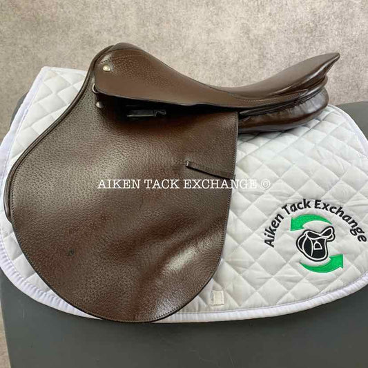 BT Crump Intimate Close Contact Jump Saddle, 17.5" Seat, Medium Wide Tree, Foam Panels