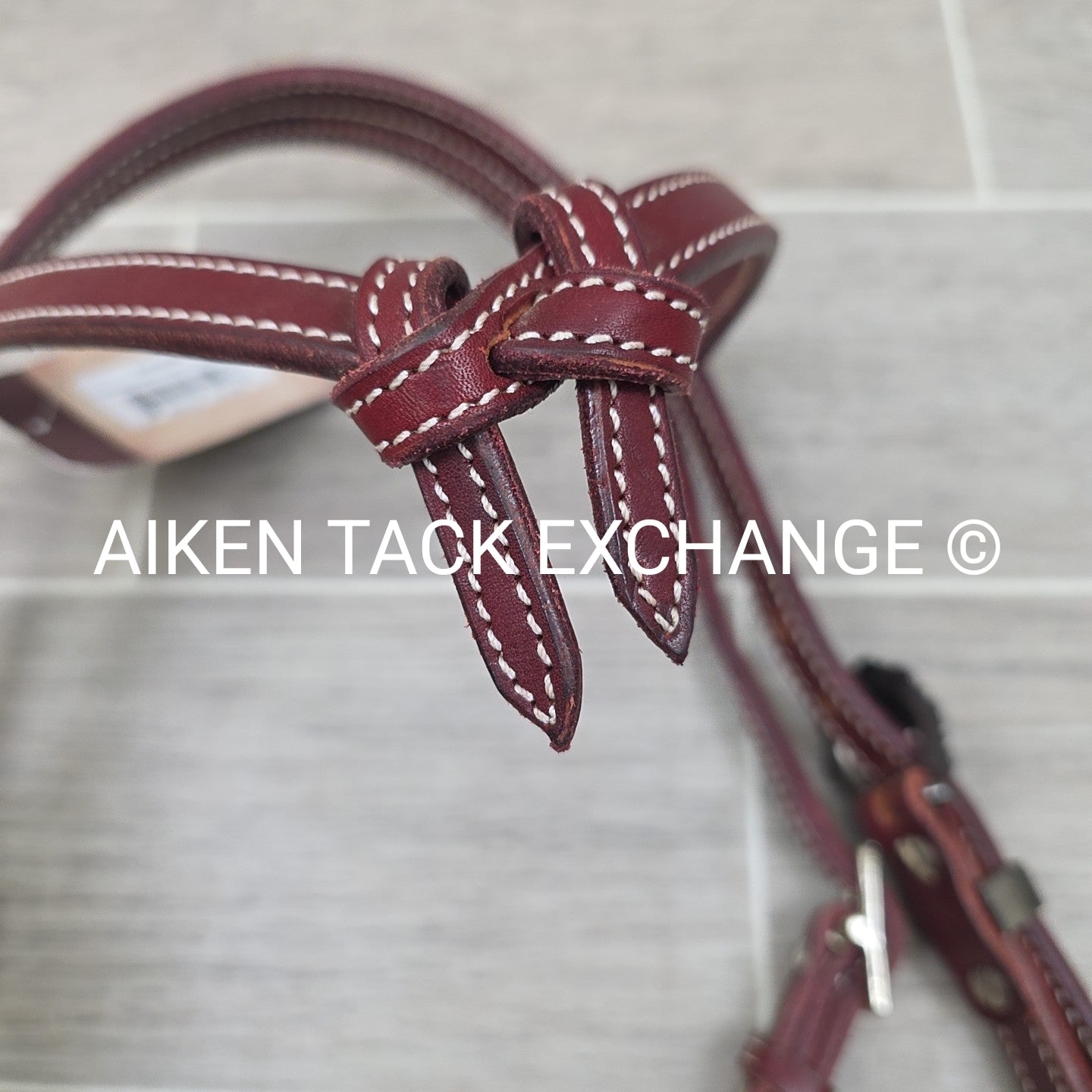 Tabelo Knotted Brow Headstall, No Reins, Brown, Size Full