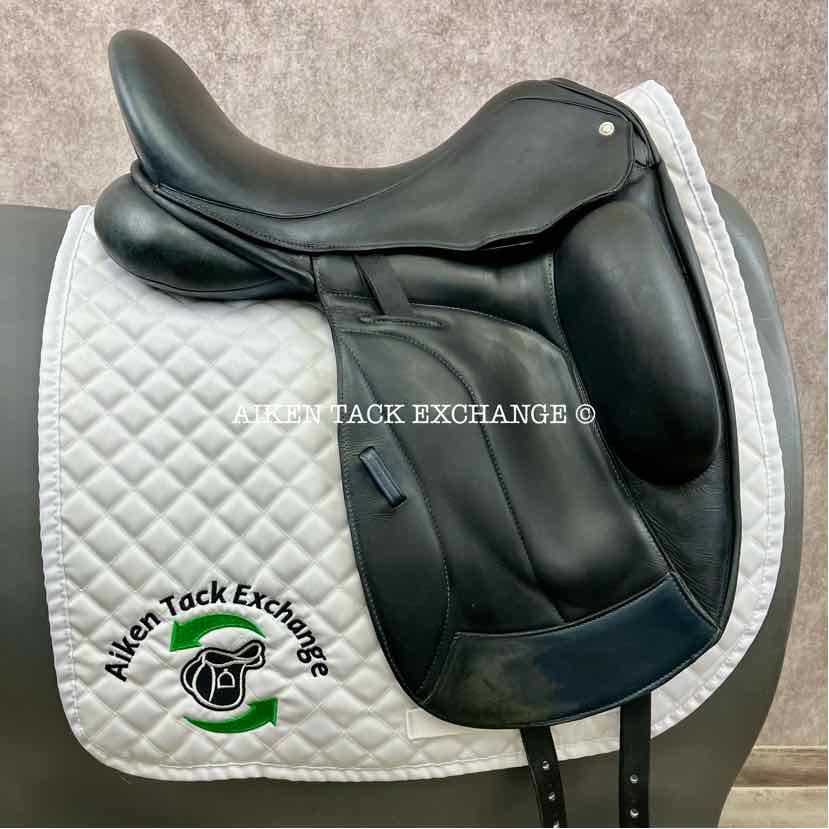 2018 Custom Saddlery Icon Star Monoflap Dressage Saddle, 17.5" Seat, Adjustable Tree, Wool Flocked Panels