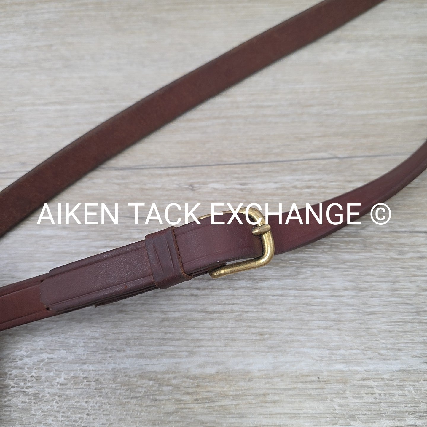 Circle Y Browband Headstall with Matching Reins, Brown, Size Full
