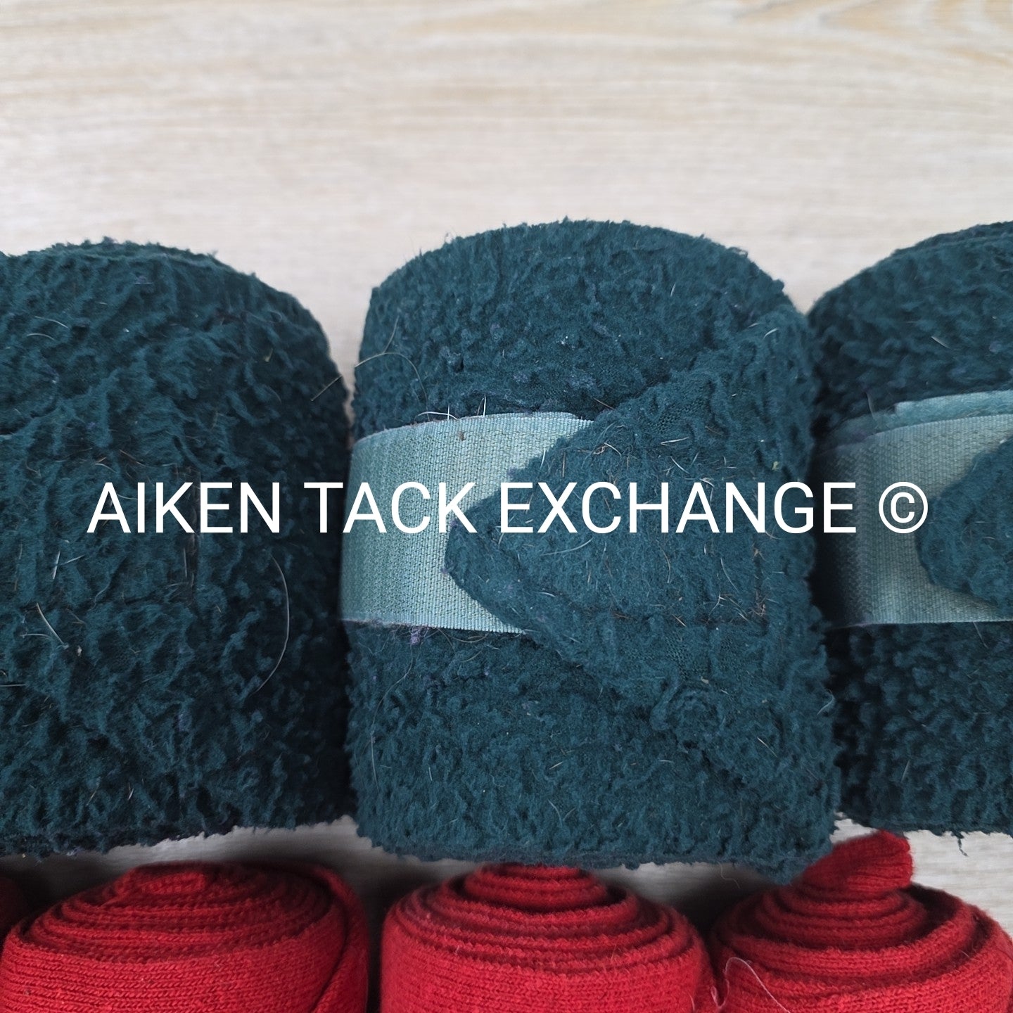 BARGAIN BUNDLE: 4 Polo Wraps, Green & 4 Knit Wraps, Red