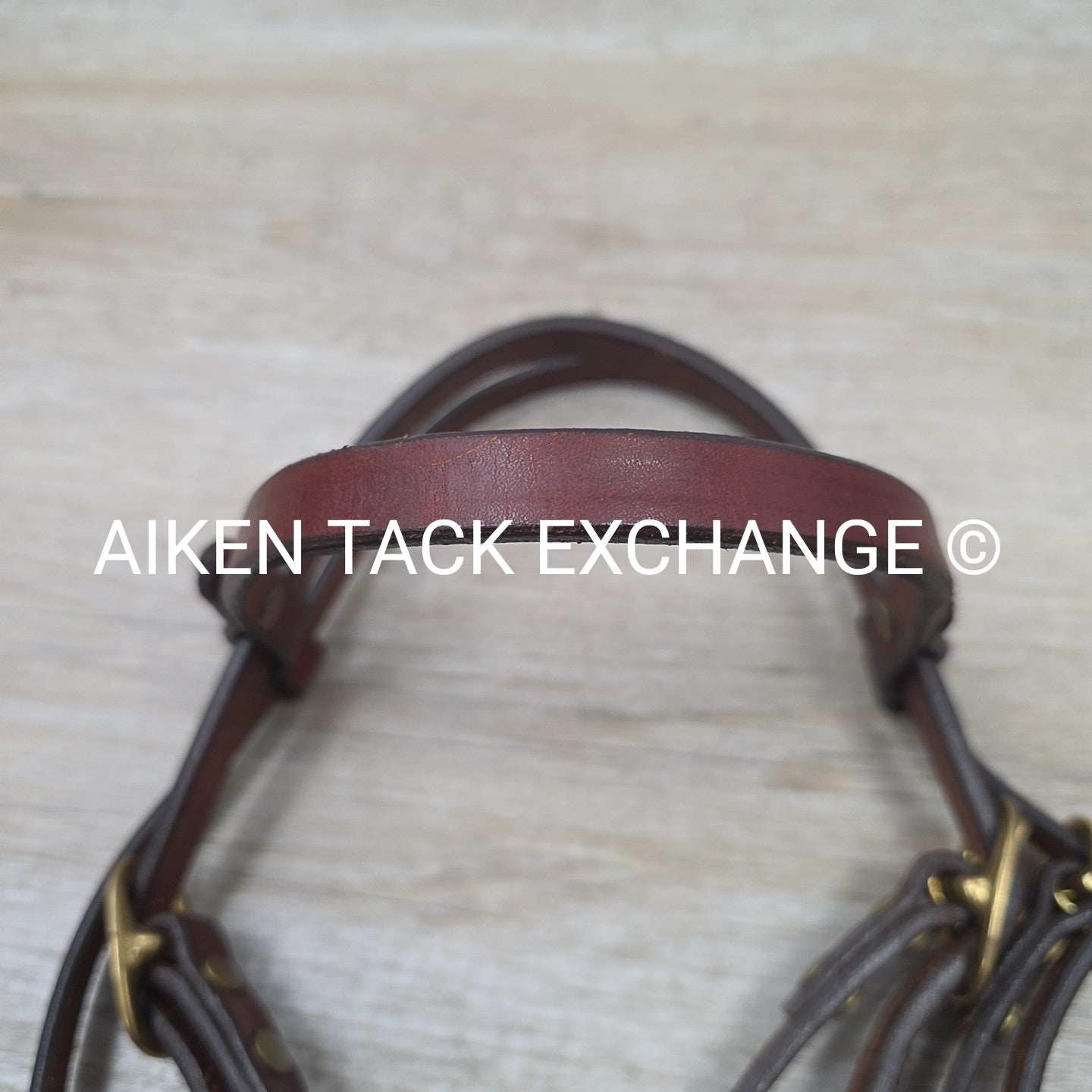 Circle Y Browband Headstall with Matching Reins, Brown, Size Full