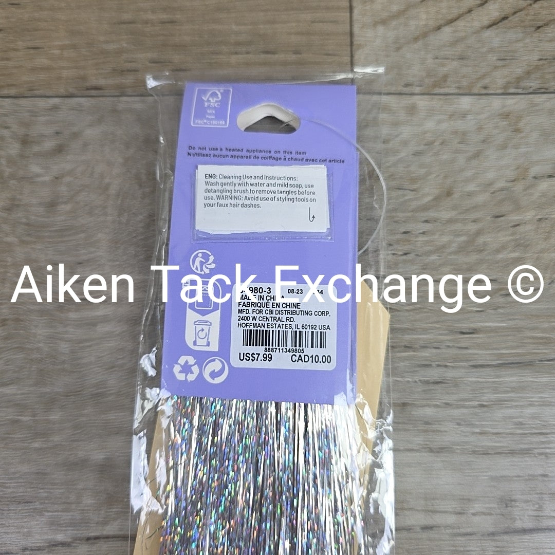 Claire's Faux Hair Tinsel Extension with 2 Clips