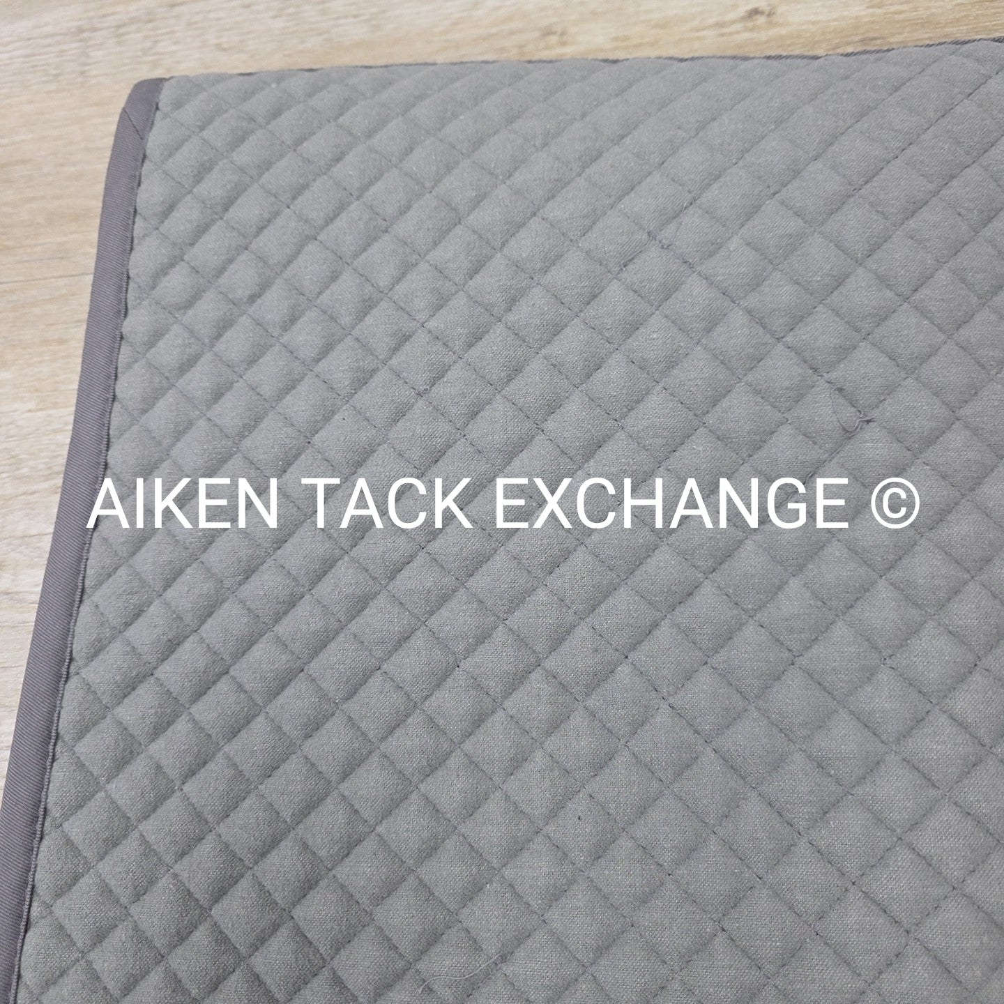 Dover Saddlery Dressage Saddle Pad, Grey with Black Piping
