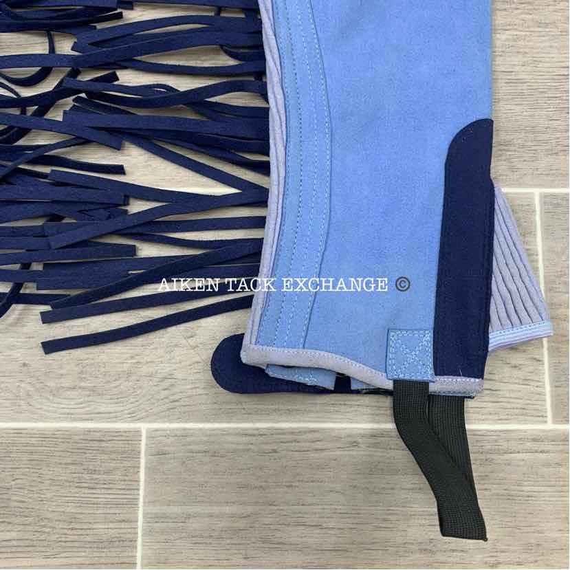 Just Chaps Suede Half Chaps with Fringe, Size Child's Large
