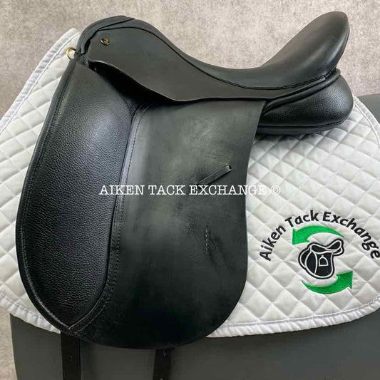 **SOLD** 2015 JRD Bella Dressage Saddle, 17" Seat, Medium Wide Tree, Wool Flocked Panels