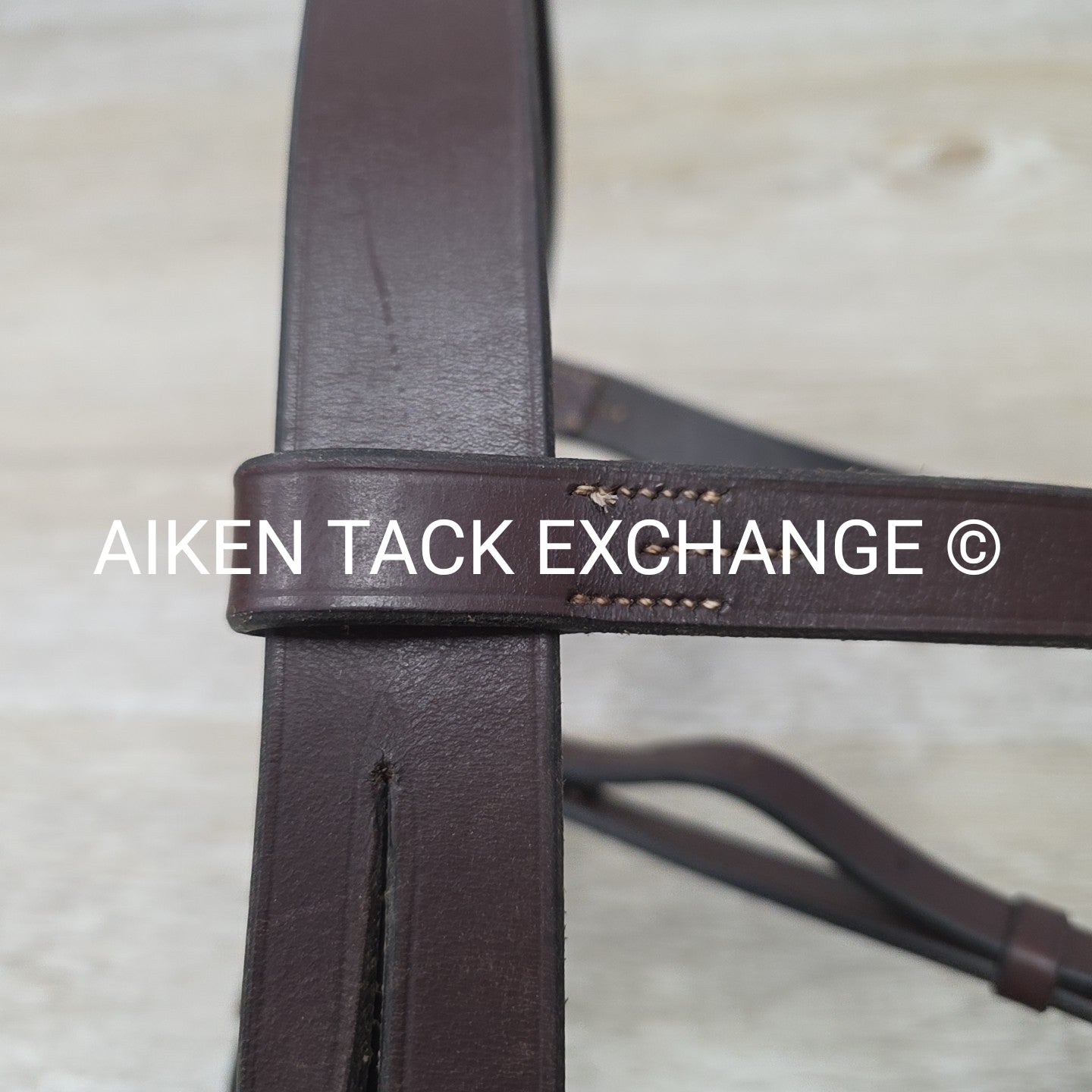 Horse Country Flat Hunt Bridle, No Reins, Brown, Size Full