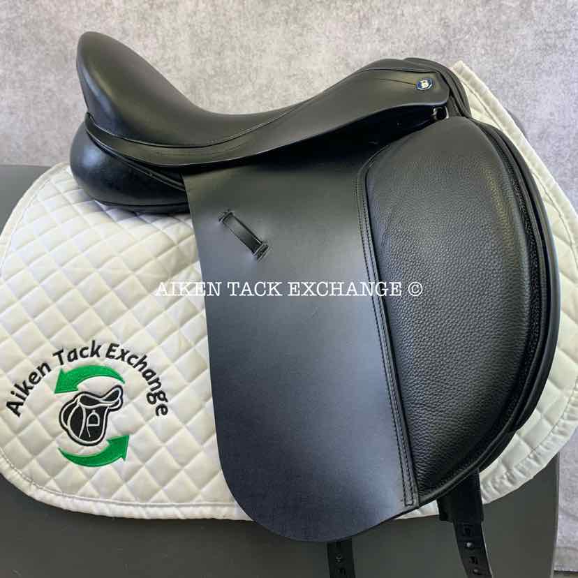 Barnsby Dressage Saddle, 18" Seat, Wide Tree, Wool Flocked Panels