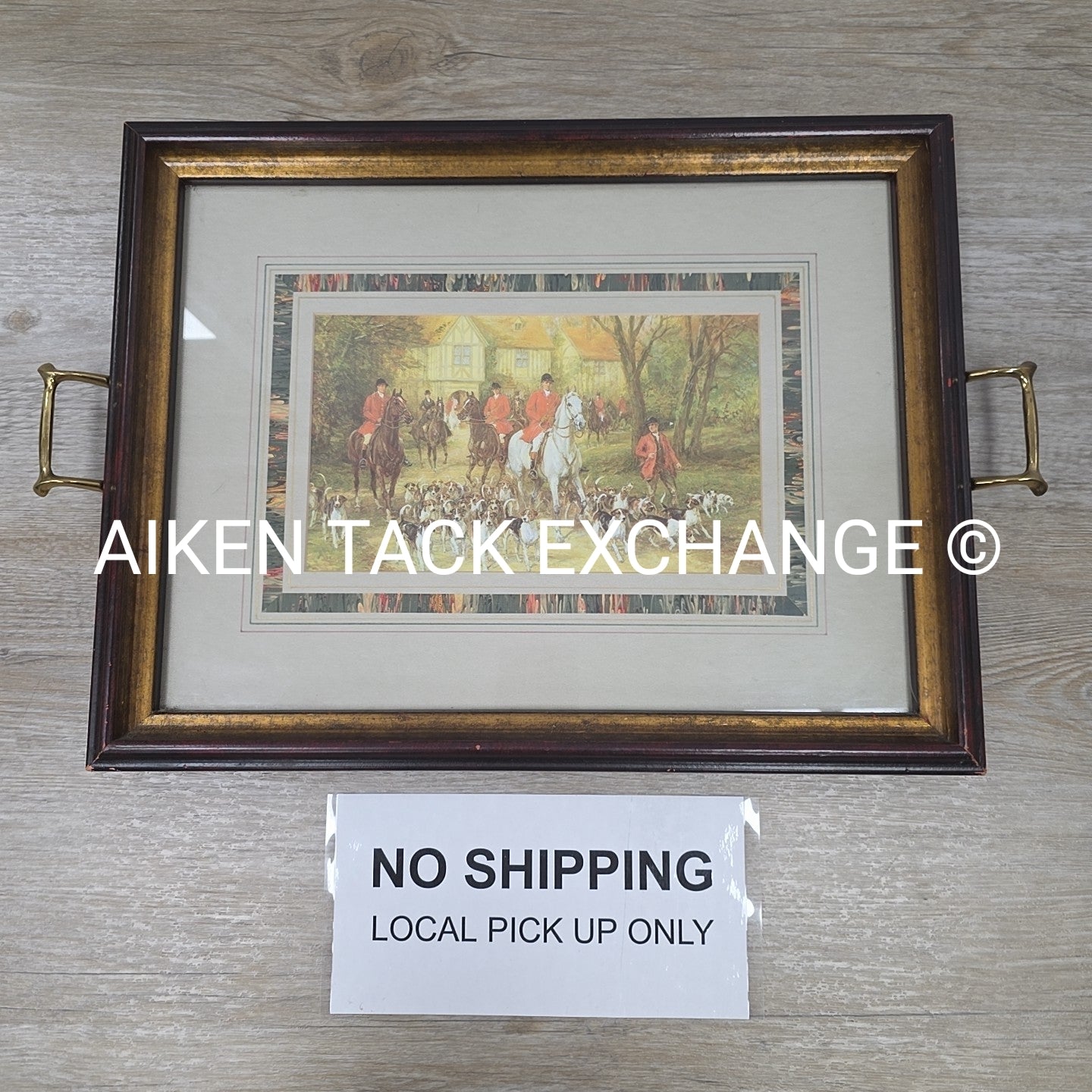 Fox Hunting Scene Coffee Table Tray